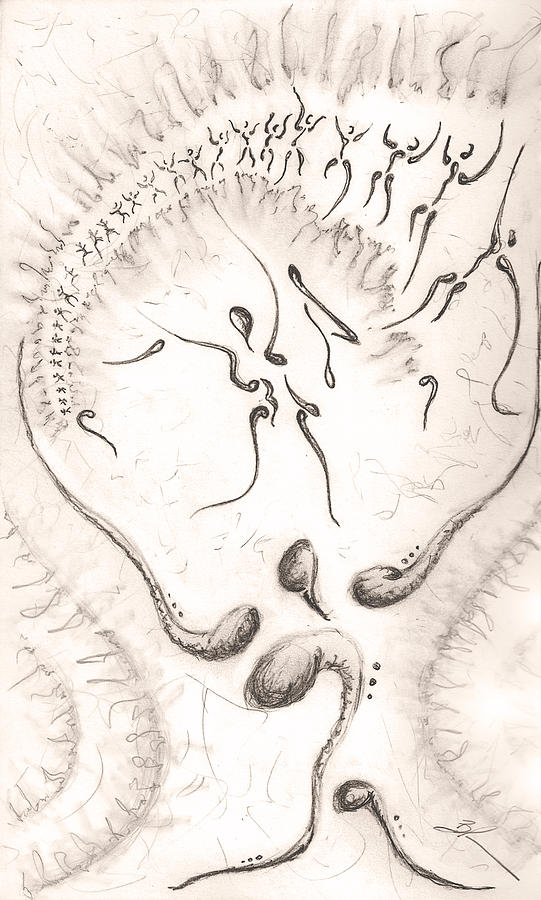 541x900 Nurture Drawing By Matthew Blum