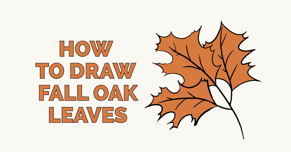 1200x628 How To Draw Fall Oak Leaves