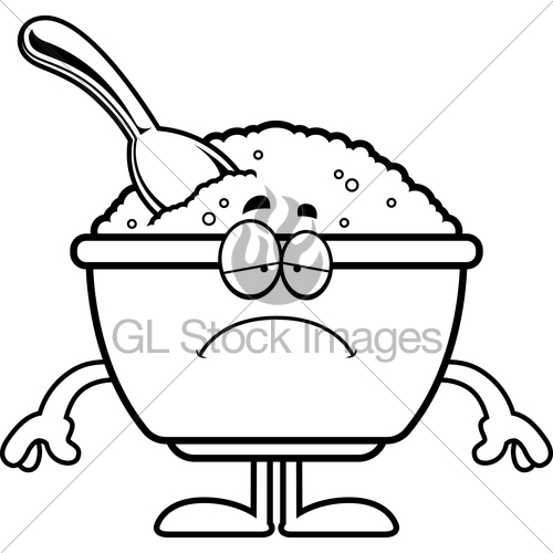 500x500 Sad Cartoon Oatmeal Gl Stock Images