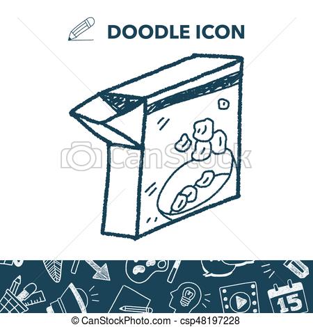 450x470 Oatmeal Doodle Vector Illustration