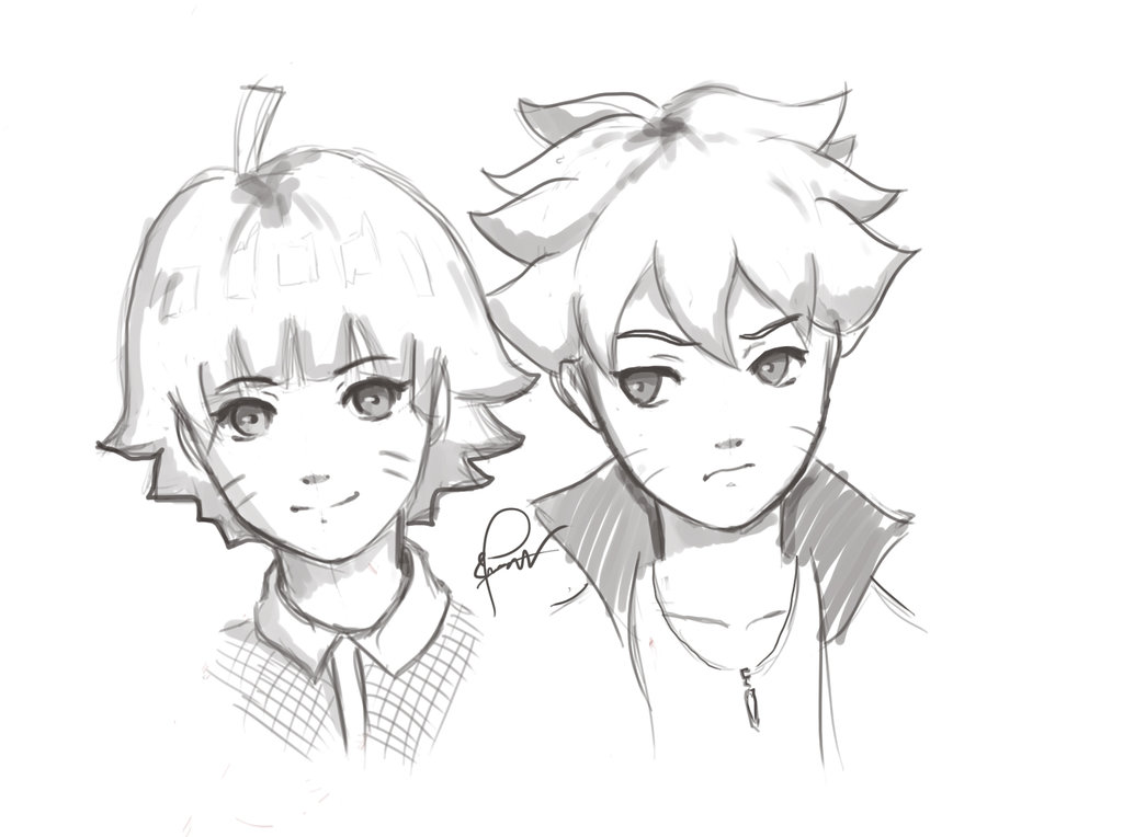 1024x764 Himawari And Bolt Uzumaki By Theoatmealchan