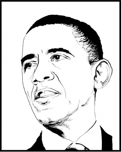 497x626 Obama Face Sketch Art Amp Design Obama, Sketches