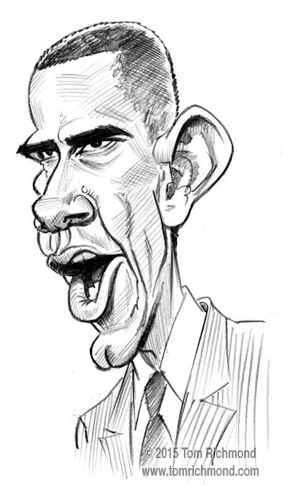400x684 Collection Of Caricature Drawing Of Obama High Quality, Free