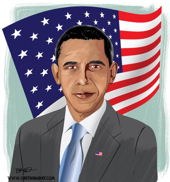 598x638 Obama Accepts Presidential Nomination Cartoon