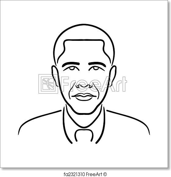 561x581 Collection Of Barack Obama Drawing High Quality, Free