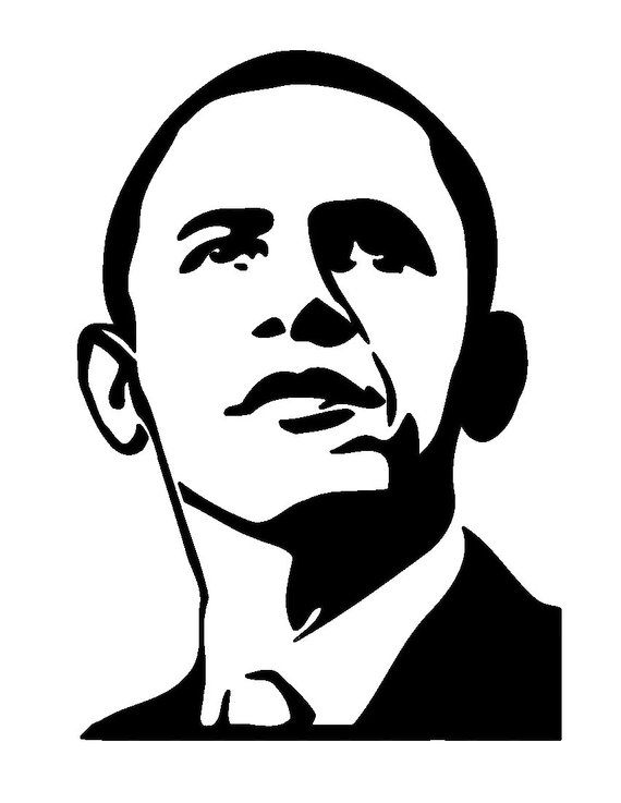 570x737 Stencil Cutting Files Barack Obama Former Us President Svg Png