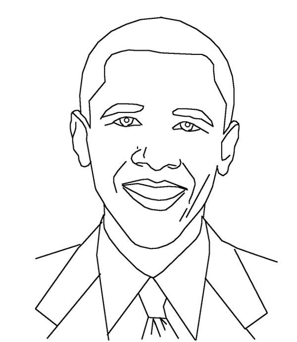 600x691 Collection Of Obama Drawing Easy High Quality, Free Cliparts