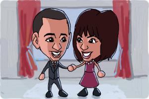 300x200 How To Draw Obama Cartoon