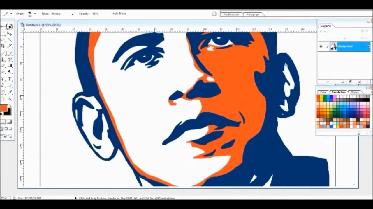 1280x720 How To Draw Obama Step By Step Easy