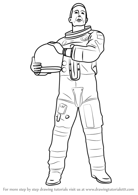 567x800 Learn How To Draw A Realistic Astronaut (Other Occupations) Step