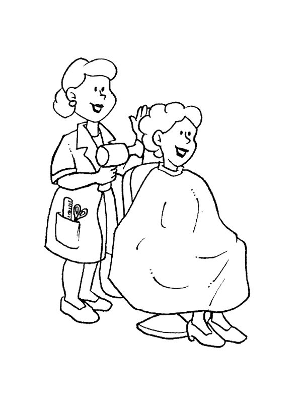 600x800 Occupations Coloring Pages Occupation Coloring Pages 5hairdresser