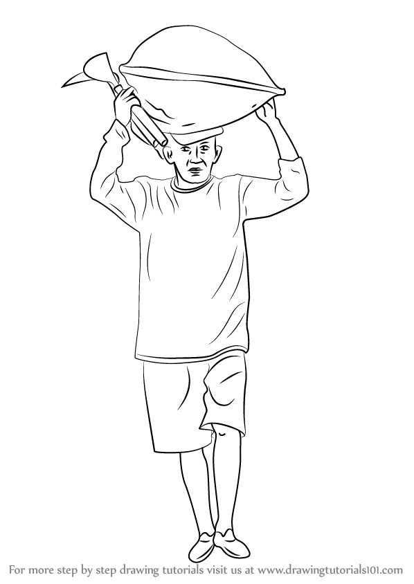 598x844 Learn How To Draw A Farmer (Other Occupations) Step By Step