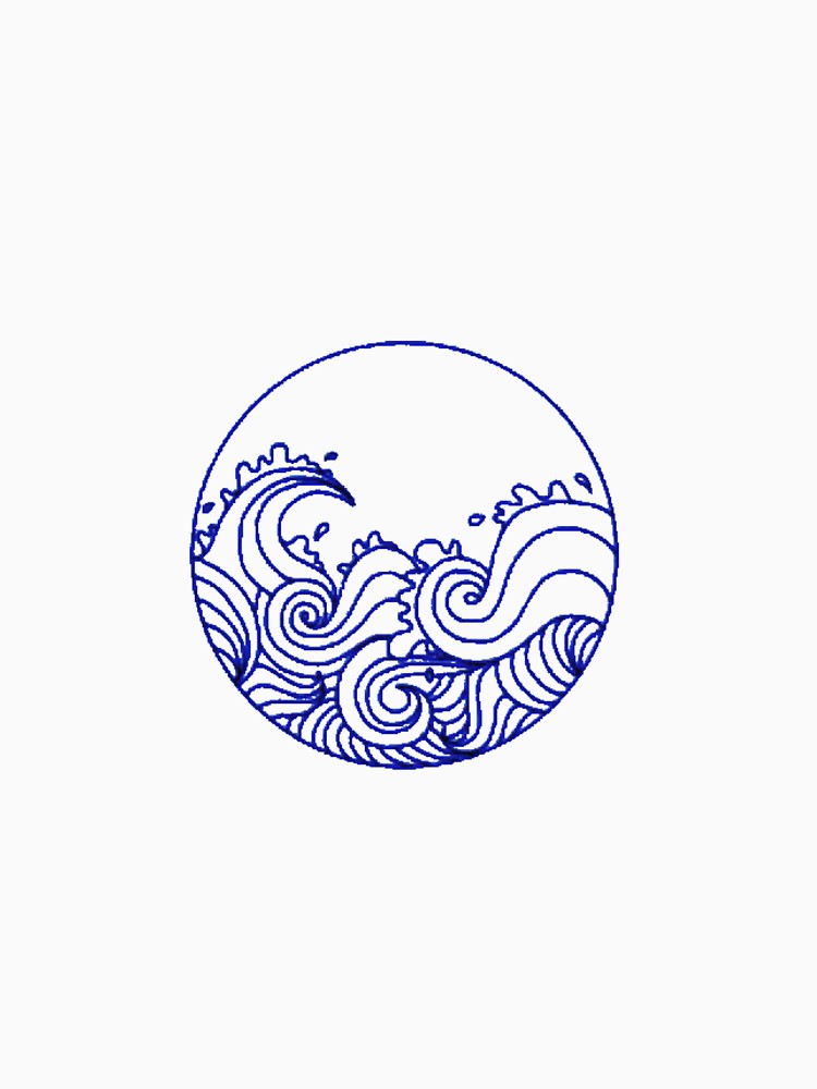 750x1000 Ocean Waves Art Tumblr Classic T Shirt By Hoeirl Redbubble