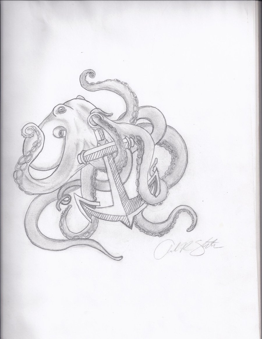 900x1165 Octopus Tattoo Sketch By Stanam