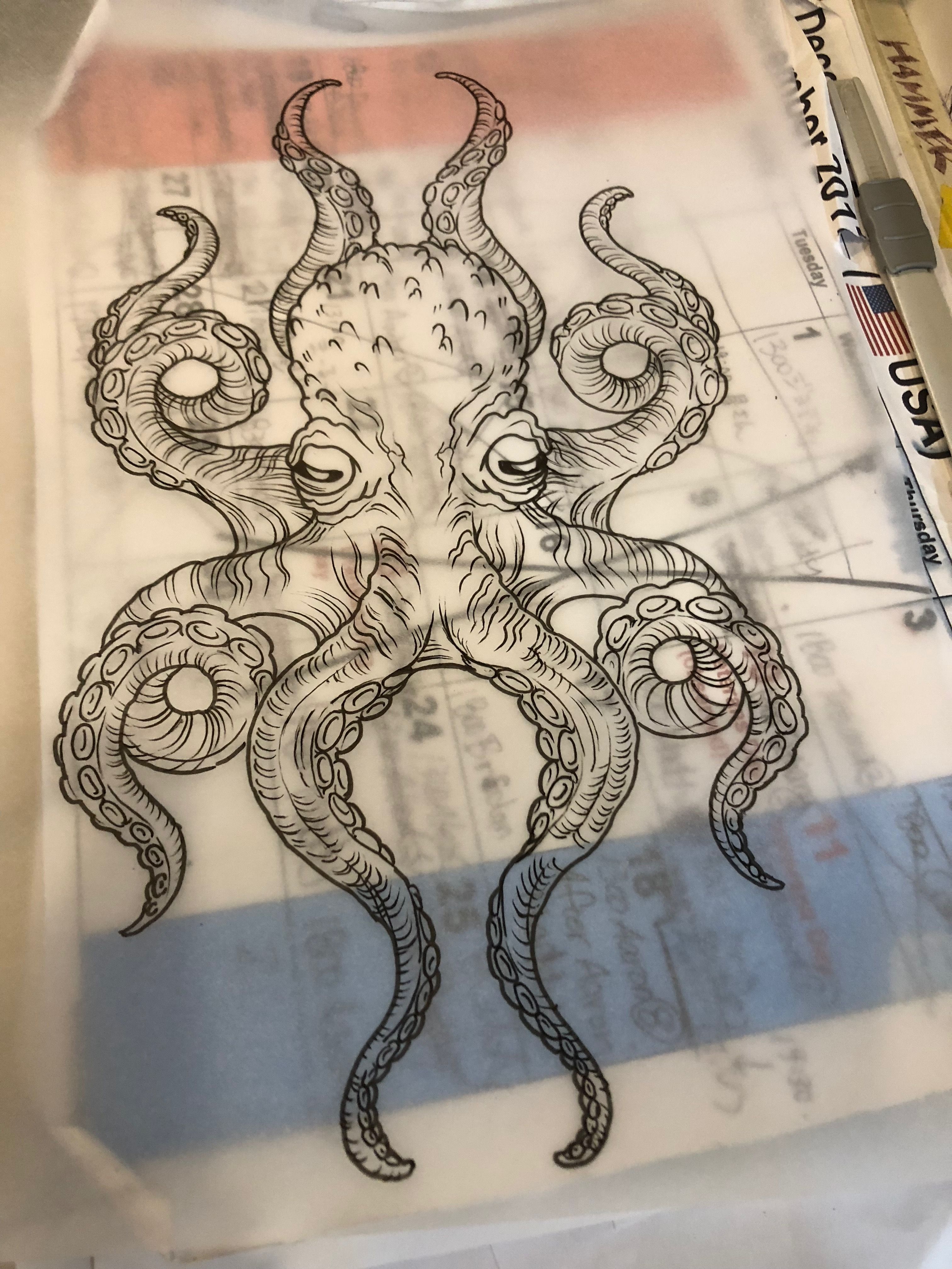 3024x4032 Octopus Tattoo Drawing Obras De Arte Octopus