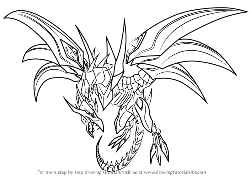 800x567 Learn How To Draw Red Eyes Black Dragon From Yu Gi Oh! Official