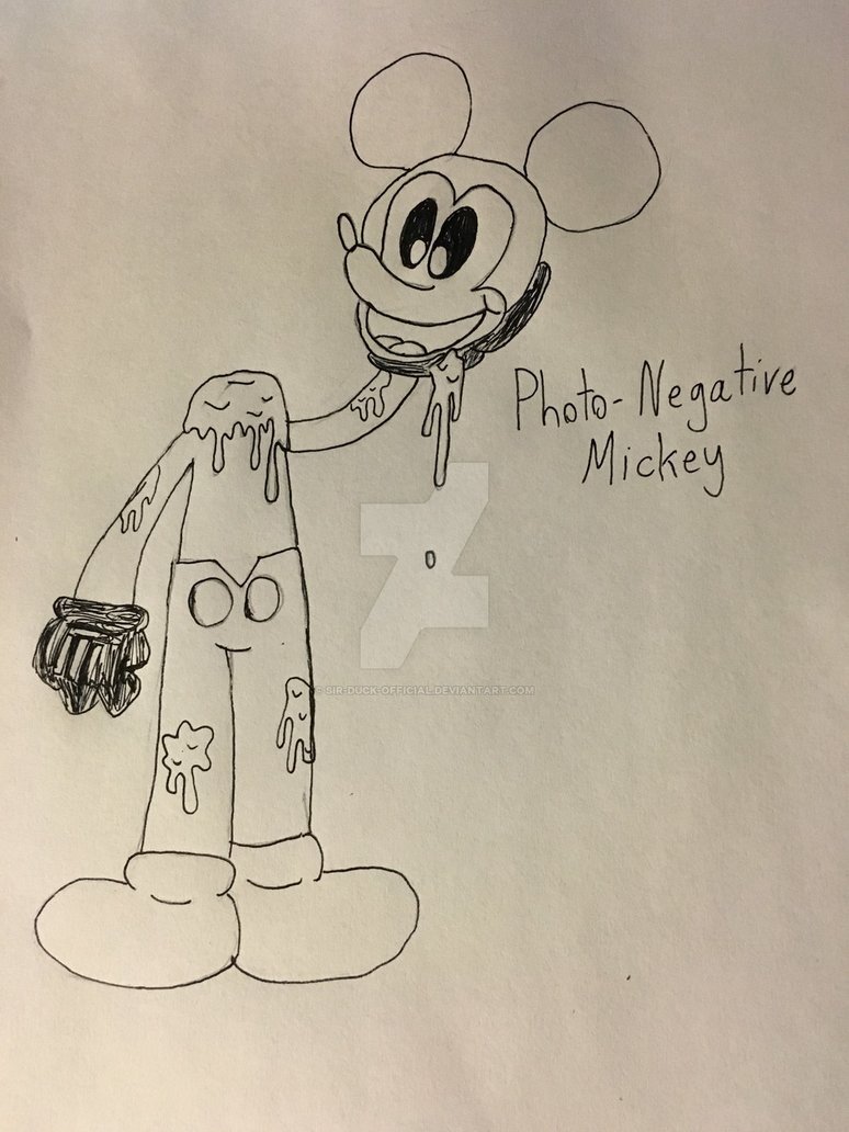 774x1032 Photo Negative Mickey Drawing By Sir Duck Official