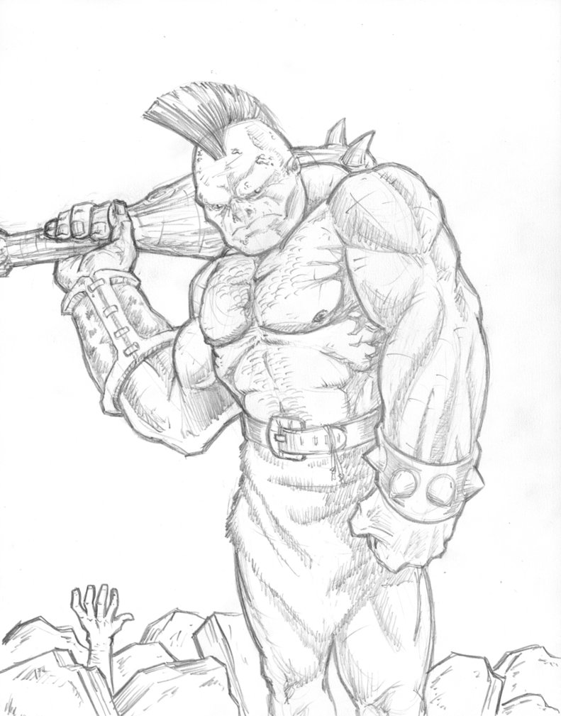 791x1009 Ogre Amazing Drawing Drawing Skill