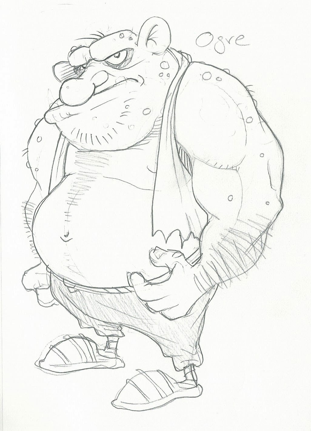 1026x1423 Ogre Drawing Drawing Skill