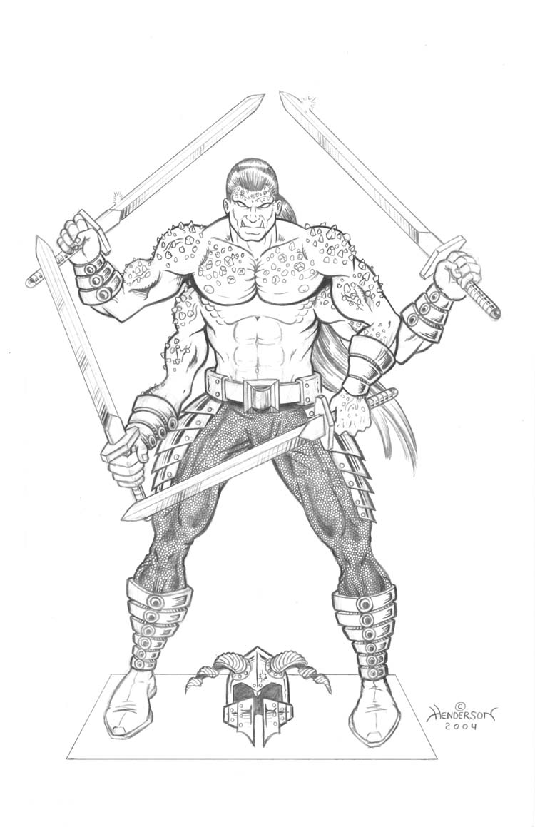 750x1159 Character Concept Torrin, Red Ogre Pit Champion