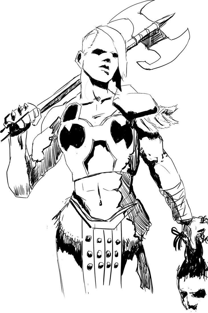730x1095 Schnu Schnu, The Amazonian Barbarian Ogre Woman By Am Draw