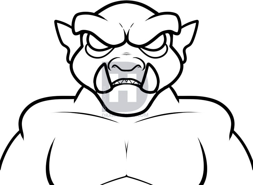 811x594 How To Draw An Ogre For Kids, Step By Step, Drawing Guide, By