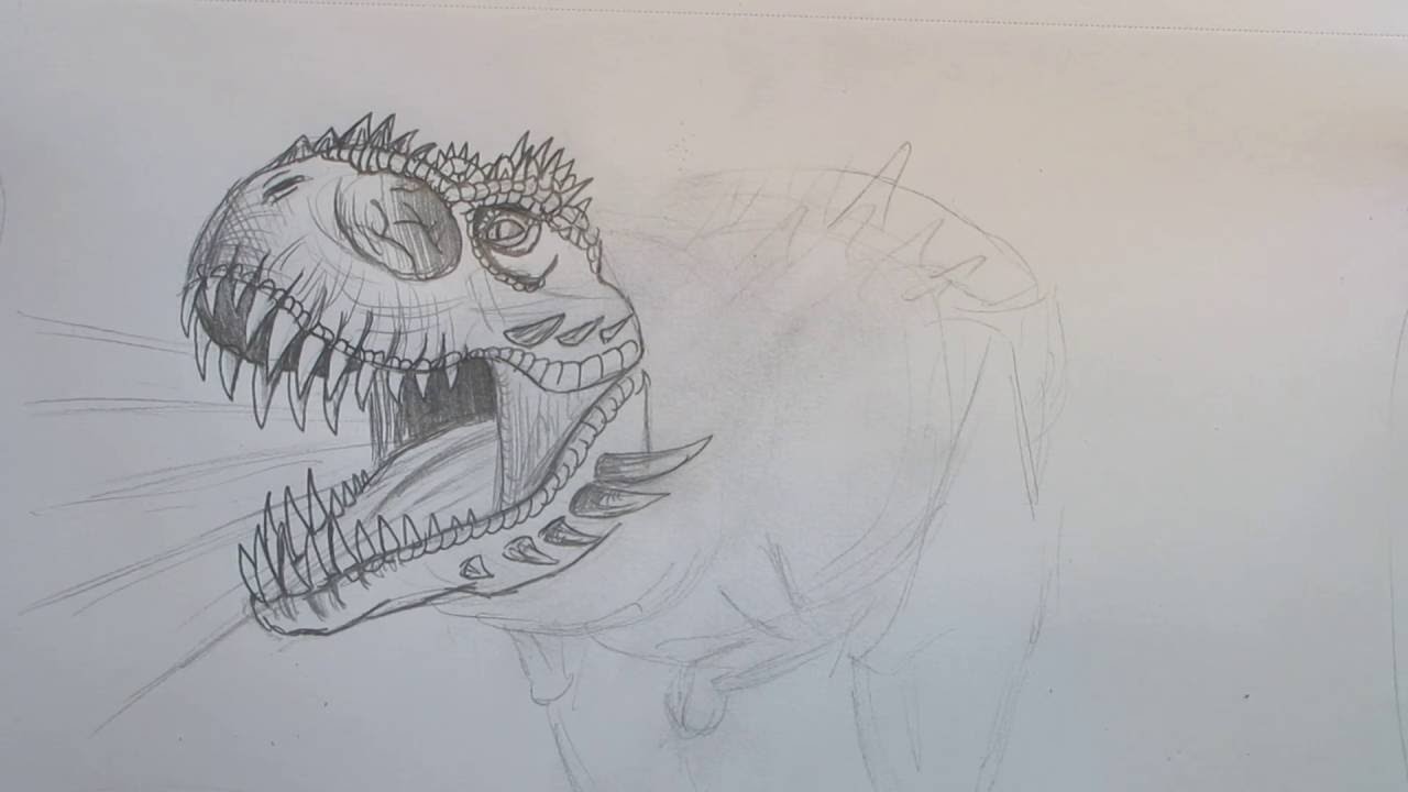 1280x720 How To Draw T. Rex Omega 09, From Jurassic World The Game, Part 1