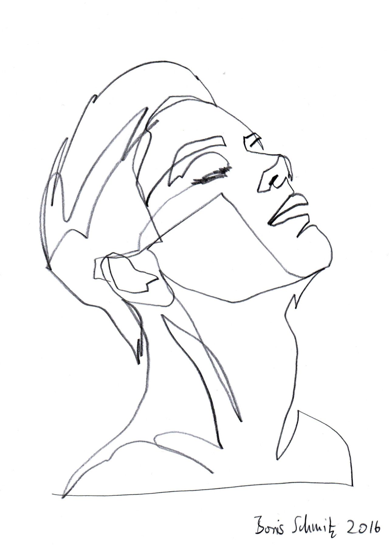 1280x1810 Gaze Continuous Line Drawing By Boris Schmitz Art