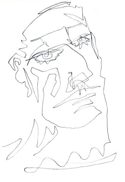 412x598 Talking Squares Contour Drawing Face