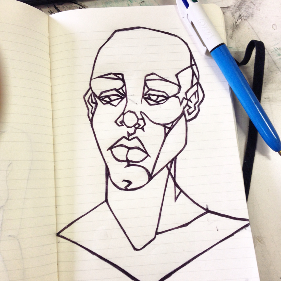 966x966 One Line Man