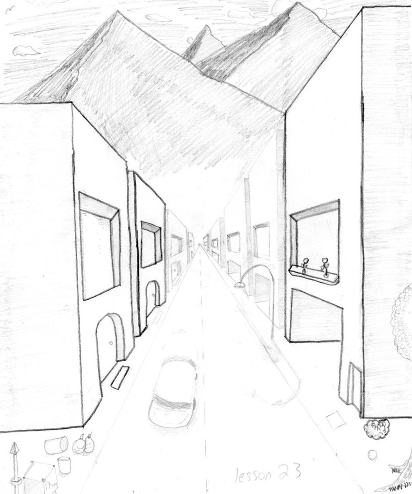 816x979 Easy One Point Perspective Drawing 1 Point Perspectivenohealsfoyou
