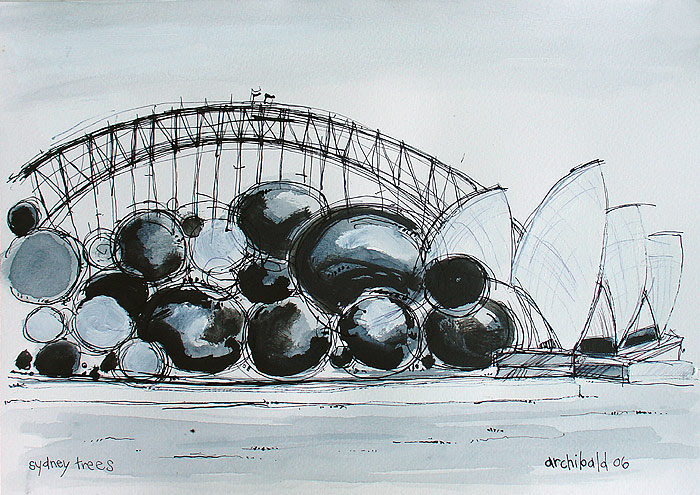 700x495 Sydney Opera House, The Harbour Bridge And Trees