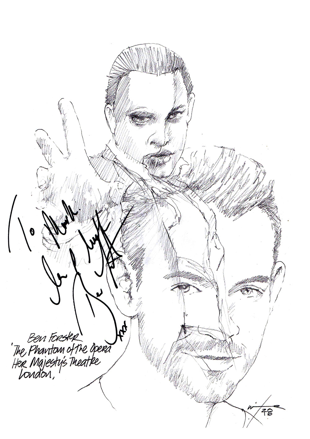 1000x1415 Drawing Ben Forster In The Phantom Of The Opera Chicanepictures