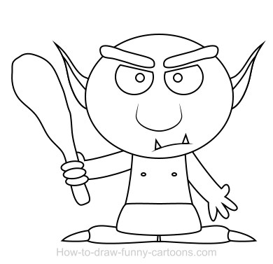 390x377 Drawing A Troll Cartoon