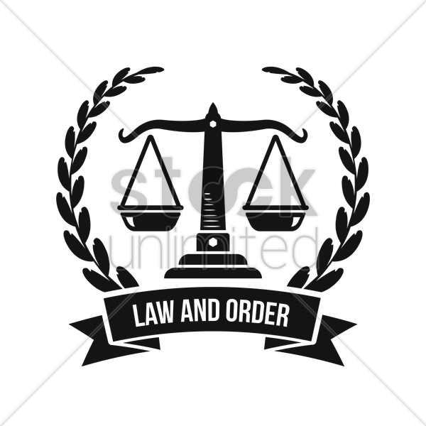 600x600 Law And Order Logo Element Vector Image