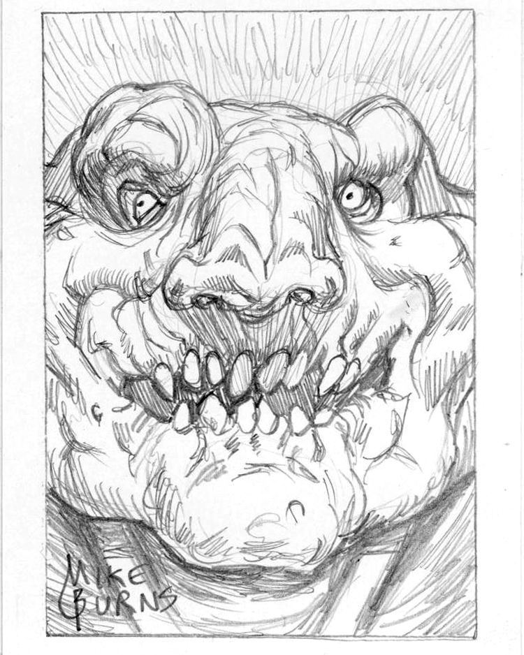 750x938 Mike Burns Illustration Drawing On The Back Of A Three Headed