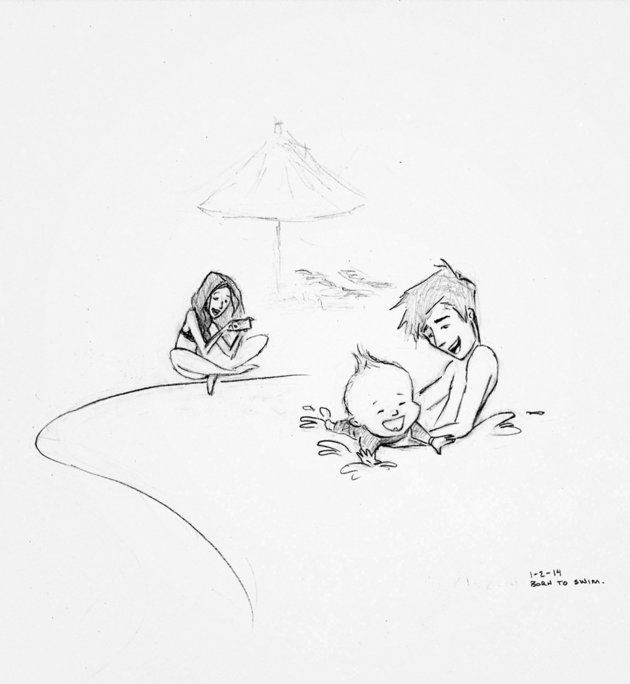 630x684 Husband's Sketches For His Wife Capture The Beauty In Ordinary