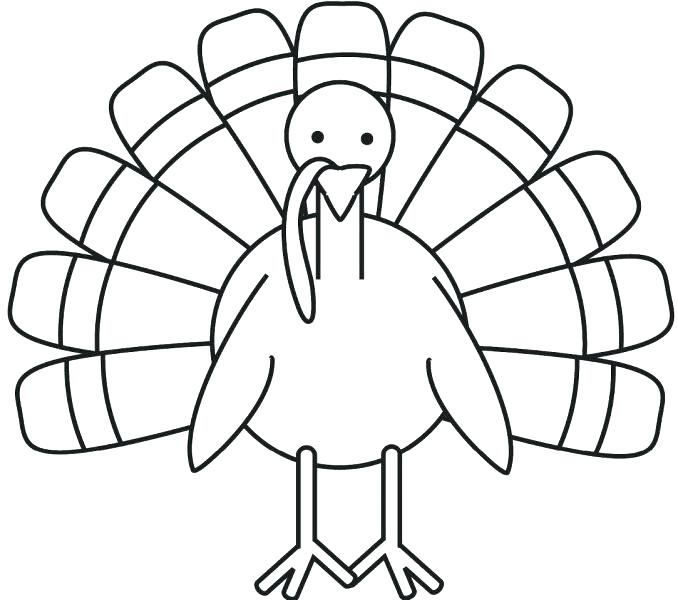 678x600 Turkey Drawing To Color At Free For Personal Use Ash Coloring