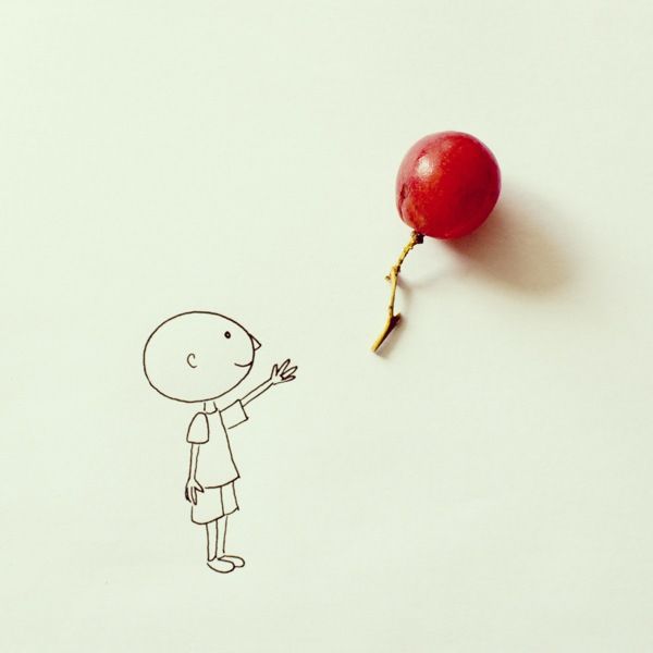 600x600 Ordinary Objects Cleverly Interact With Simple Line Drawings