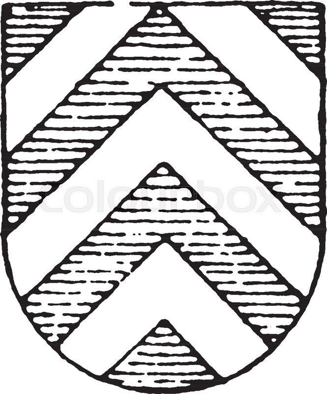 665x800 Chevronny Of Six Ordinary Is In Azure And Argent Colors, Vintage