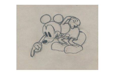 480x300 1933 Disney Original Drawing Of Mickey Mouse