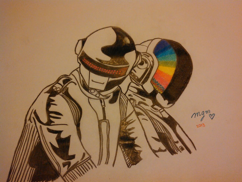 960x720 Daft Punk Original Drawing D By Mikkug