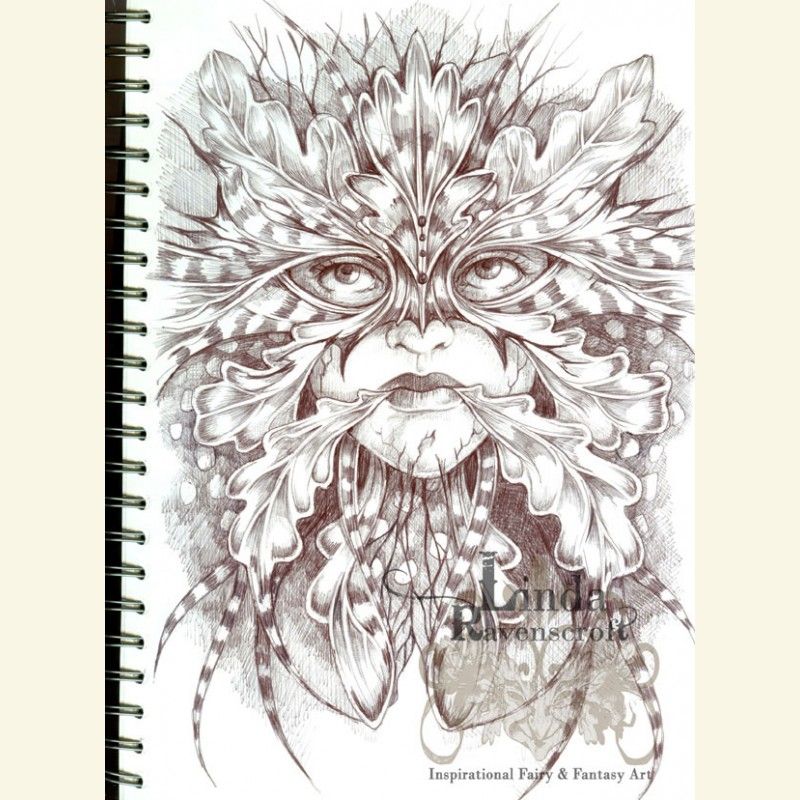 800x800 Original Drawing The Green Woman Linda Ravenscroft Coloring