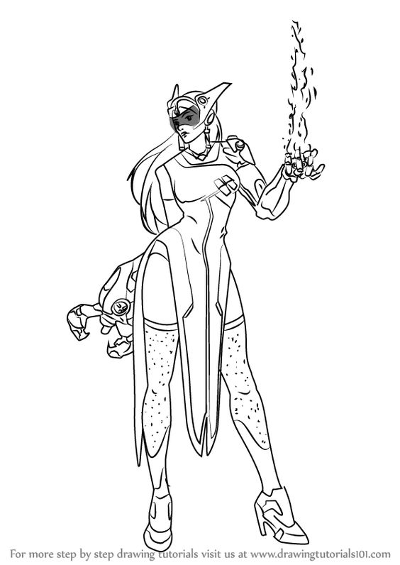 564x796 Learn How To Draw D.va From Overwatch (Overwatch) Step By Step