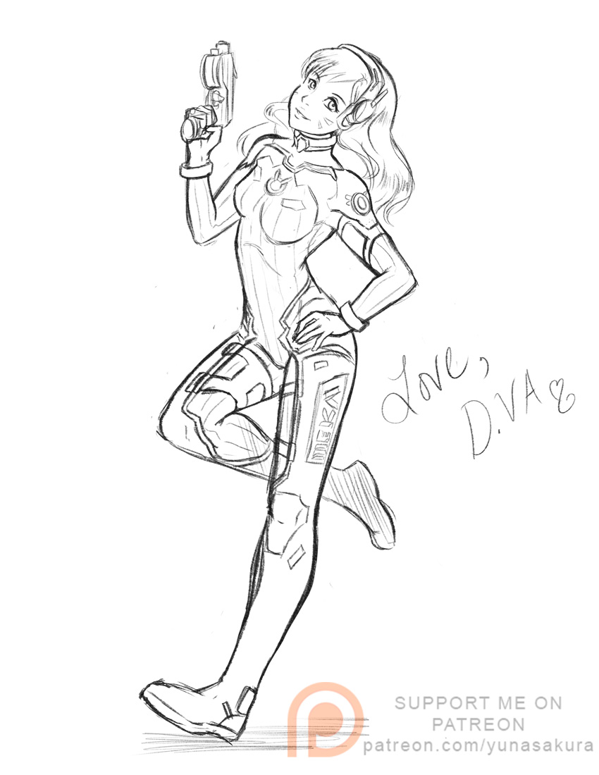 850x1100 Love, D.va! Sketch