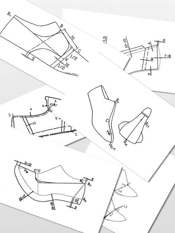570x760 Pdf File Of 30 Pages( Technical Drawings) Of Shoe Upperlining