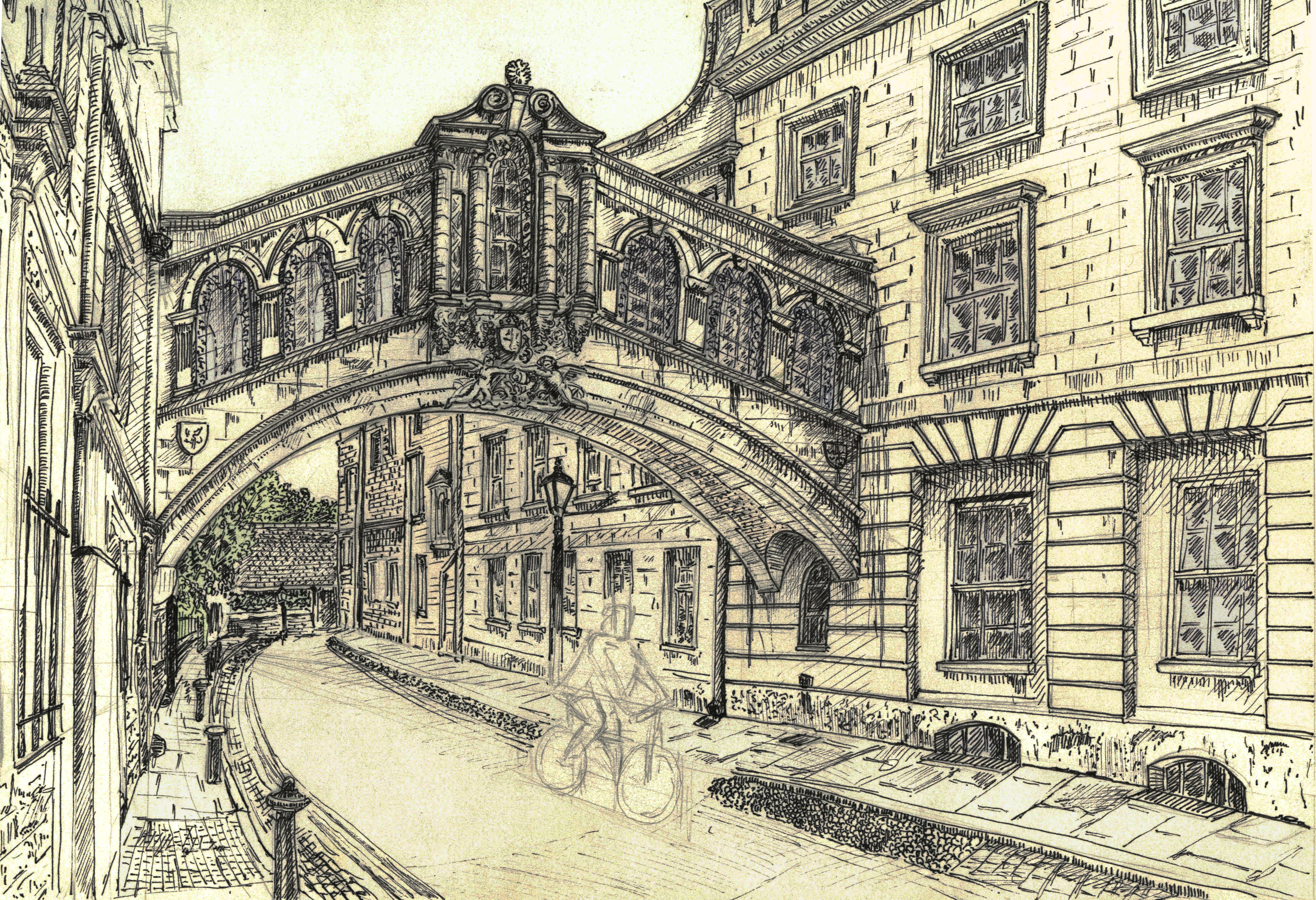 5923x4050 Oxford Bridge Of Sighs Drawing London Drawings