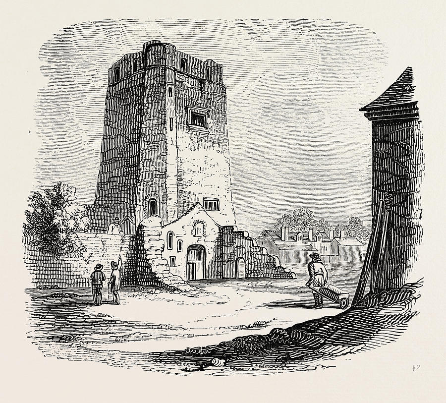 900x813 Oxford Castle Drawing By English School