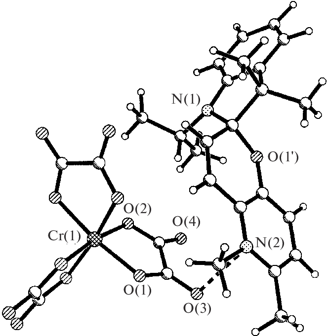 664x681 Fig. 1. Fragment Of The Crystal Structure Of The Sp 3 Cr(C 2 O 4