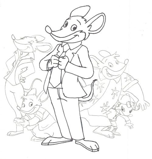 500x522 How To Draw Geronimo Stilton Characters